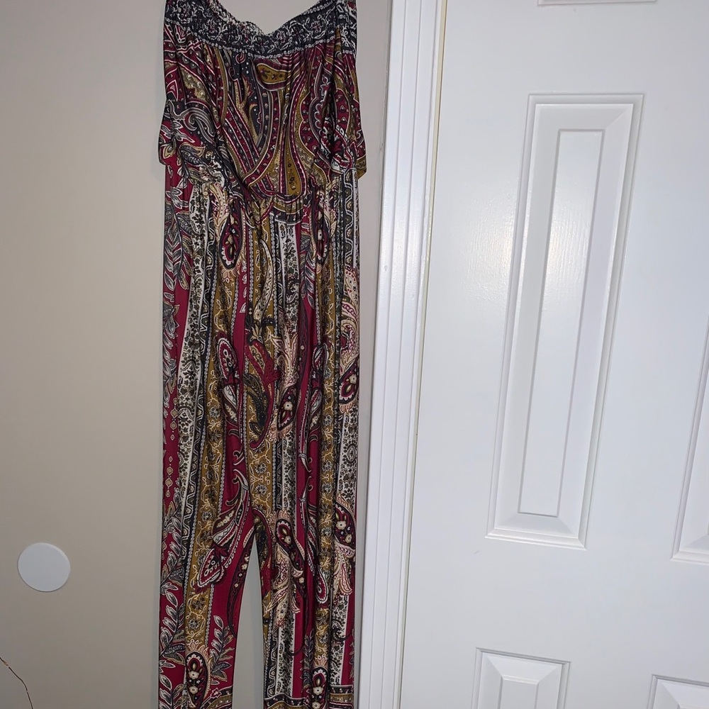 Long strapless romper